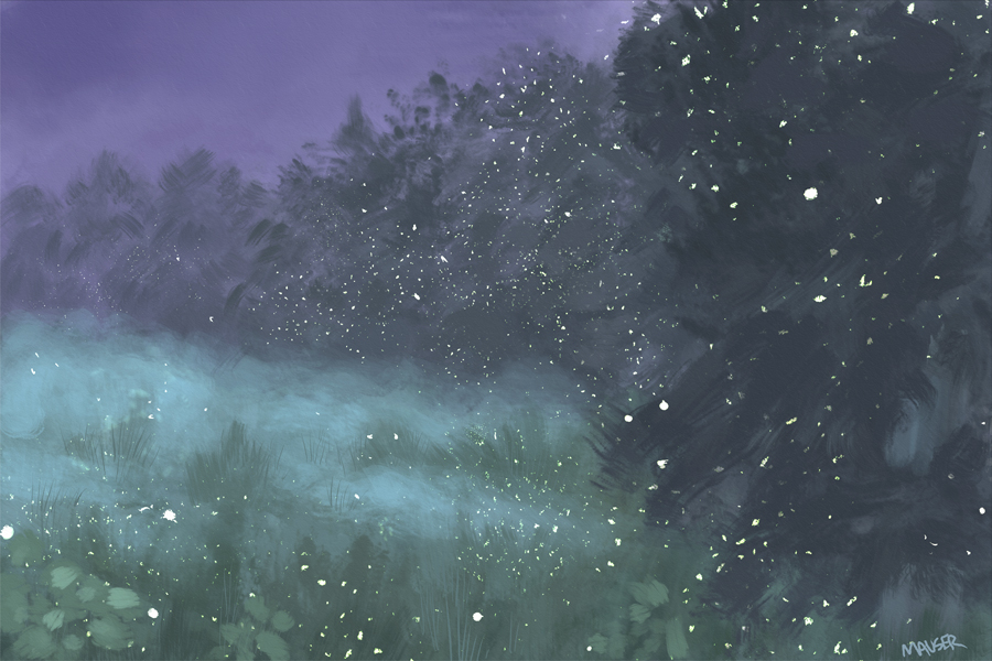 Fireflies in the Mist