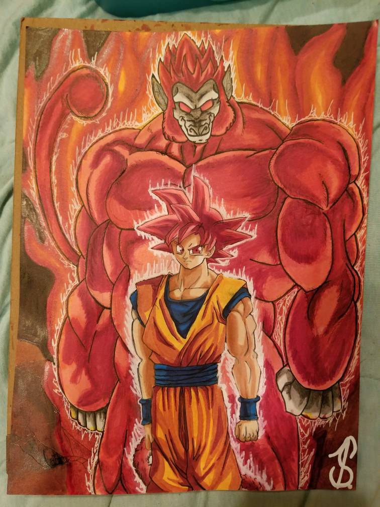 Super Saiyan God! fanart by me :v : r/dbz