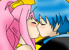 Louise_and_Saito Kiss :3 By:Edgarillustring