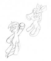 Versus Sketches: Lyra Heartstrings vs Apple Bloom