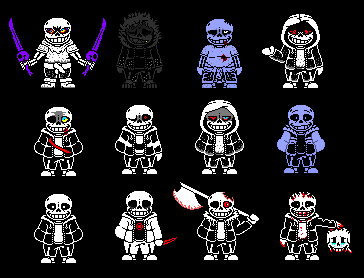 Pixel Art : Undertale Sans AU's Part 1 by KatonOra on DeviantArt