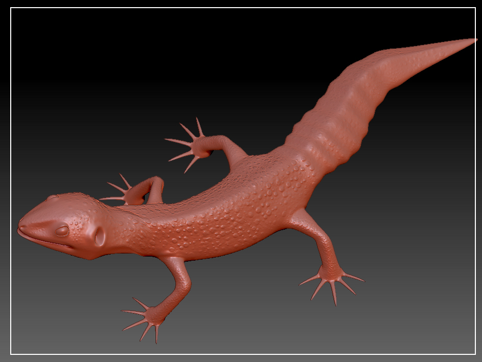 Zbrush gecko