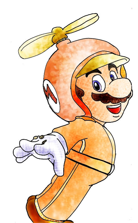 Propeller Mario Coloured By Rotschmetterling On Deviantart