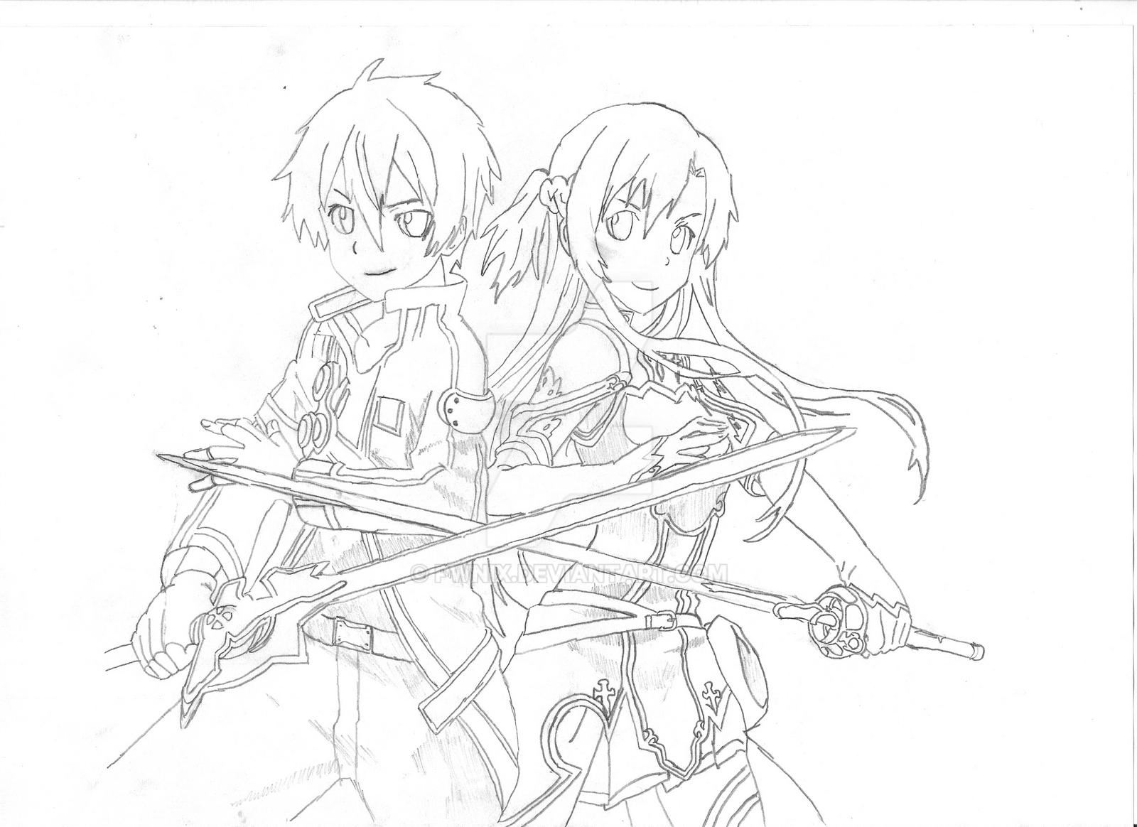 Kirito And Asuna   Sword Art Online by pwnix on DeviantArt