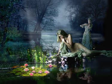 Nymph and water lily