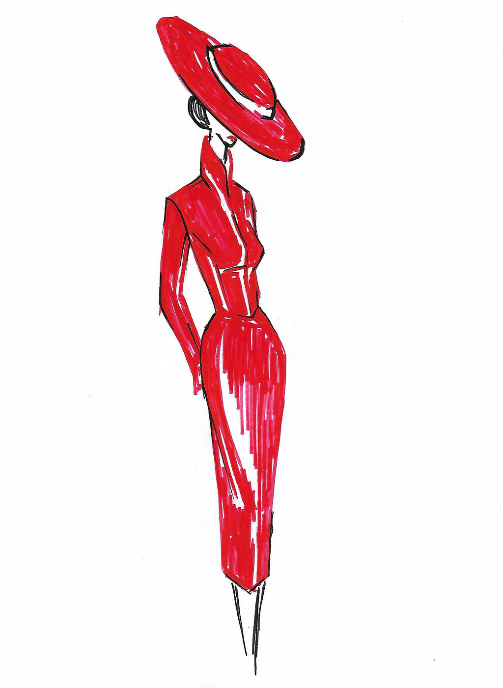 Lady in red by Roux-Ga-Roux on DeviantArt