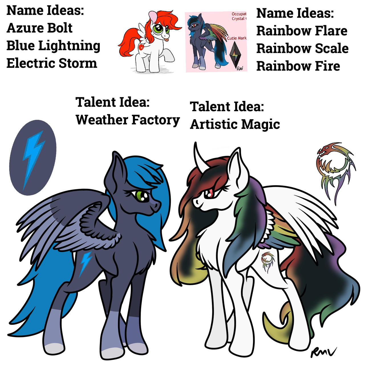 Azure Bolt and Rainbow Fire by MysticSunrise87 on DeviantArt
