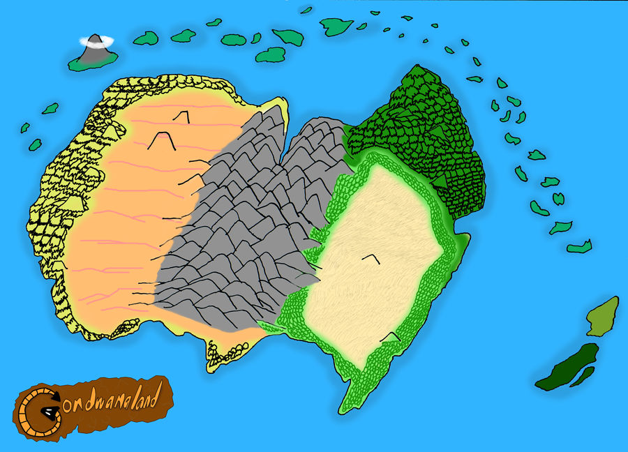 GONDWANALAND Map By WorldSerpent On DeviantArt