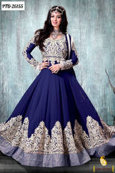 Blue Designer Bridal Anarkali Salwar Suits