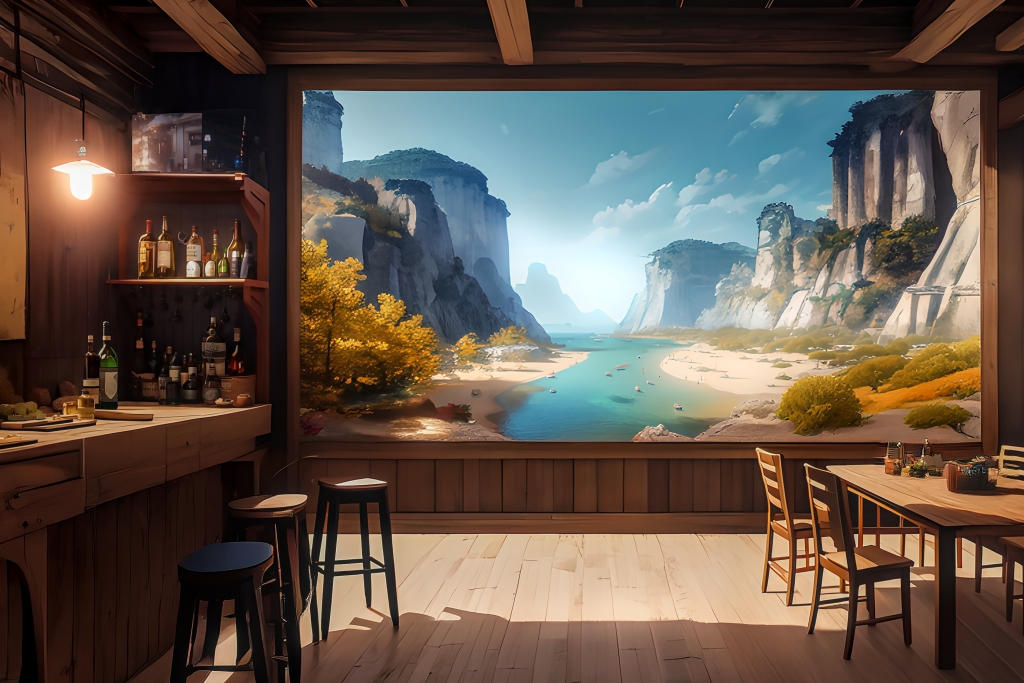 Cafe Blue Deviantart Cafe With A View by wanderingbleet on DeviantArt