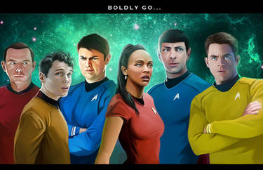 Boldly Go... (Star Trek Cast)