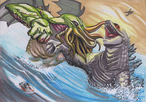 Cthulhu vs Godzilla