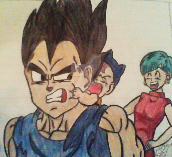 dbz vegeta bulma and trunk colored by franny14 on DeviantArt