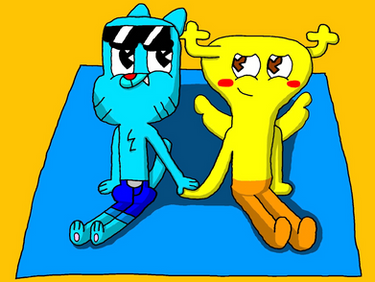 Gumball and Penny: Beach Couple 2