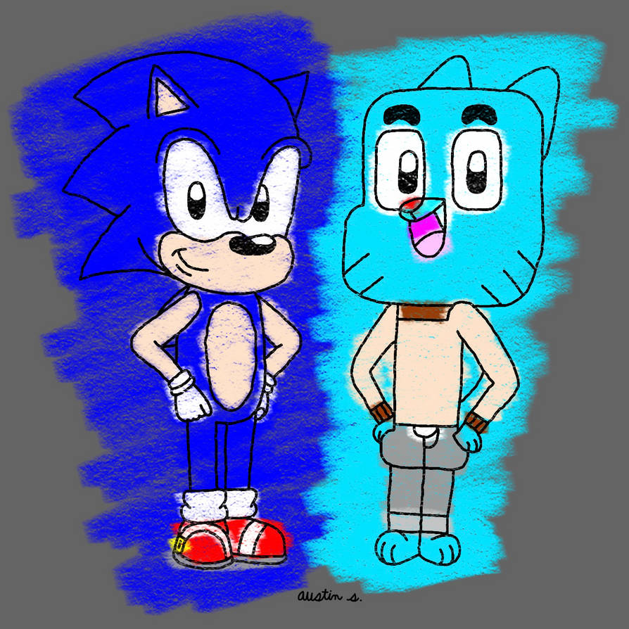 Sonic And Gumball Chalk Buddies By MajorStarlight On DeviantArt sonic-and-gumball-chalk-buddies-by-majorstarlight-on-deviantart