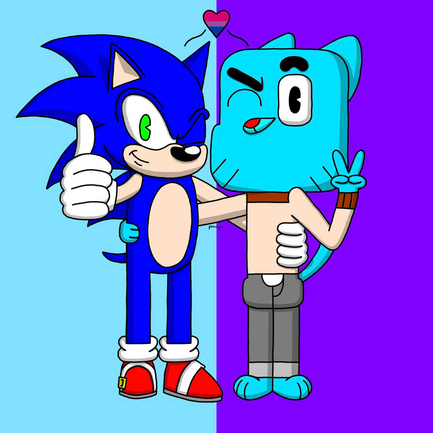 Sonic And Gumball Stand Bi Me By MajorStarlight On DeviantArt sonic-and-gumball-stand-bi-me-by-majorstarlight-on-deviantart