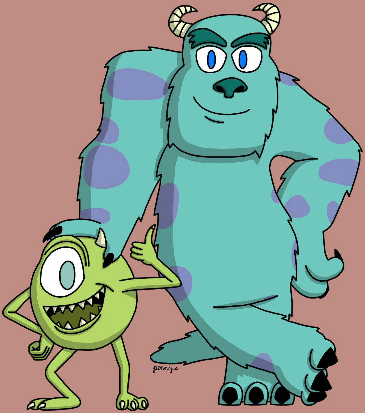 sully and mike monsters cartoon | Sticker