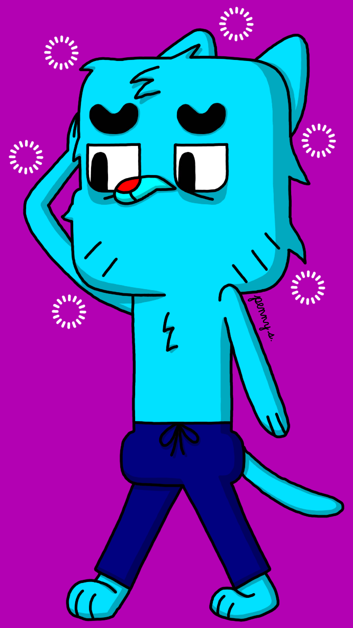 Here's a drawing I made of Gumball Watterson. What do you think? : r/gumball