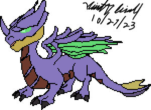 Pixel Lilac Horn dragon ('Dragon Mania Legends')