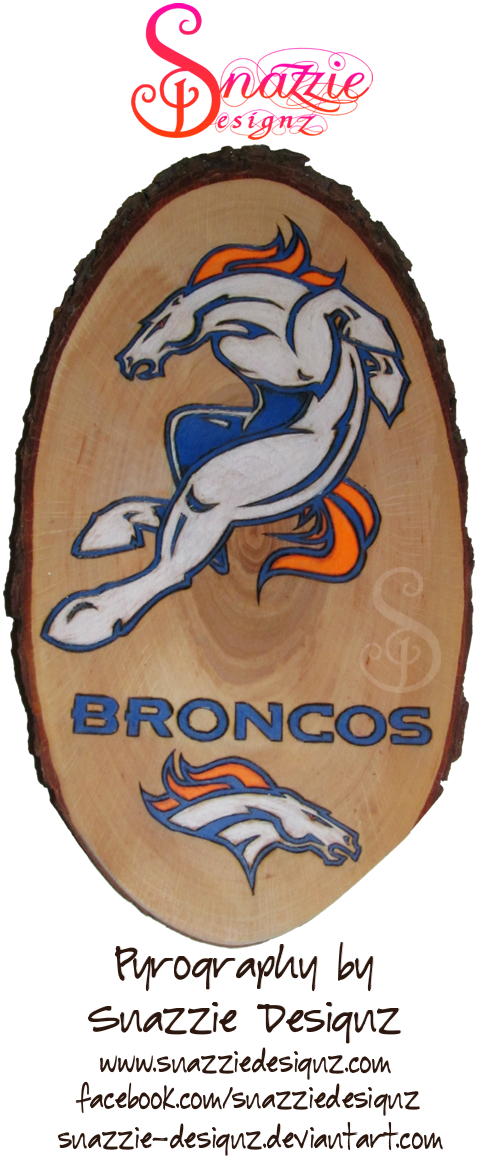 Denver Broncos Pyrograph Woodburning