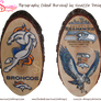 Denver Broncos and Seattle Seahawks Pyrographs