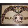 Celtic Owl Runebox Lid Pyrograph (Woodburning)