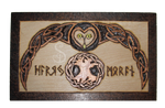 Celtic Owl Runebox Lid Pyrograph (Woodburning) by snazzie-designz