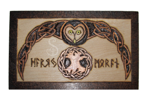 Celtic Owl Runebox Lid Pyrograph (Woodburning) by snazzie-designz Celtic Owl Runebox Lid Pyrograph (Woodburning) by snazzie-designz