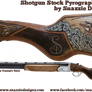 Shotgun Stock Pyrograph (Woodbruning) - Ducks