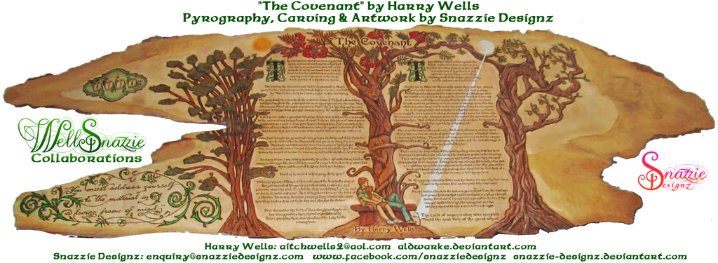 The Covenant Pyrograph and Carving by snazzie-designz The Covenant Pyrograph and Carving by snazzie-designz