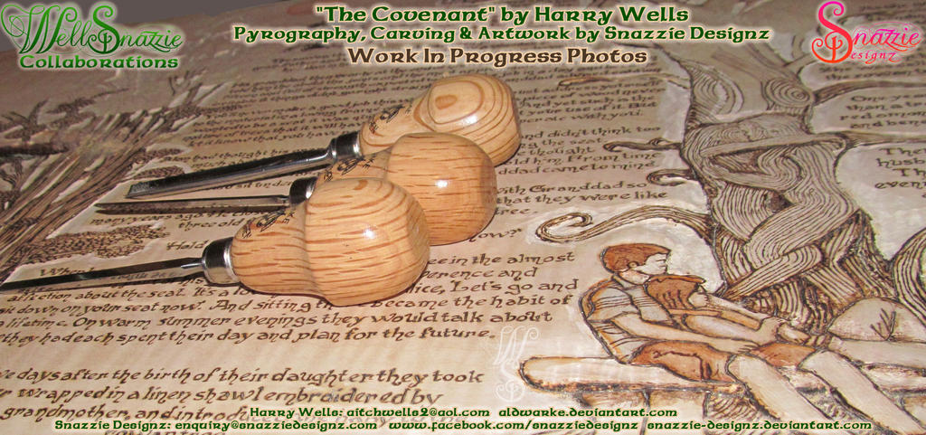 The Covenant Pyrograph/Carving Work In Progress by snazzie-designz The Covenant Pyrograph/Carving Work In Progress by snazzie-designz