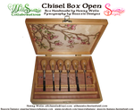 Handmade Chisel Box - Inside Pyrograph by snazzie-designz
