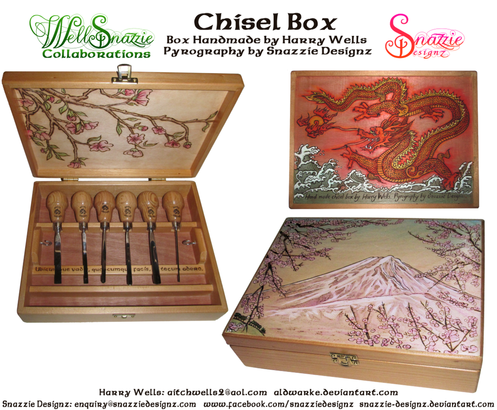 Handmade Chisel Box Decorated With Pyrography by snazzie-designz on ...