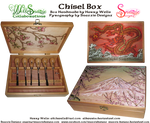 Handmade Chisel Box Decorated With Pyrography by snazzie-designz