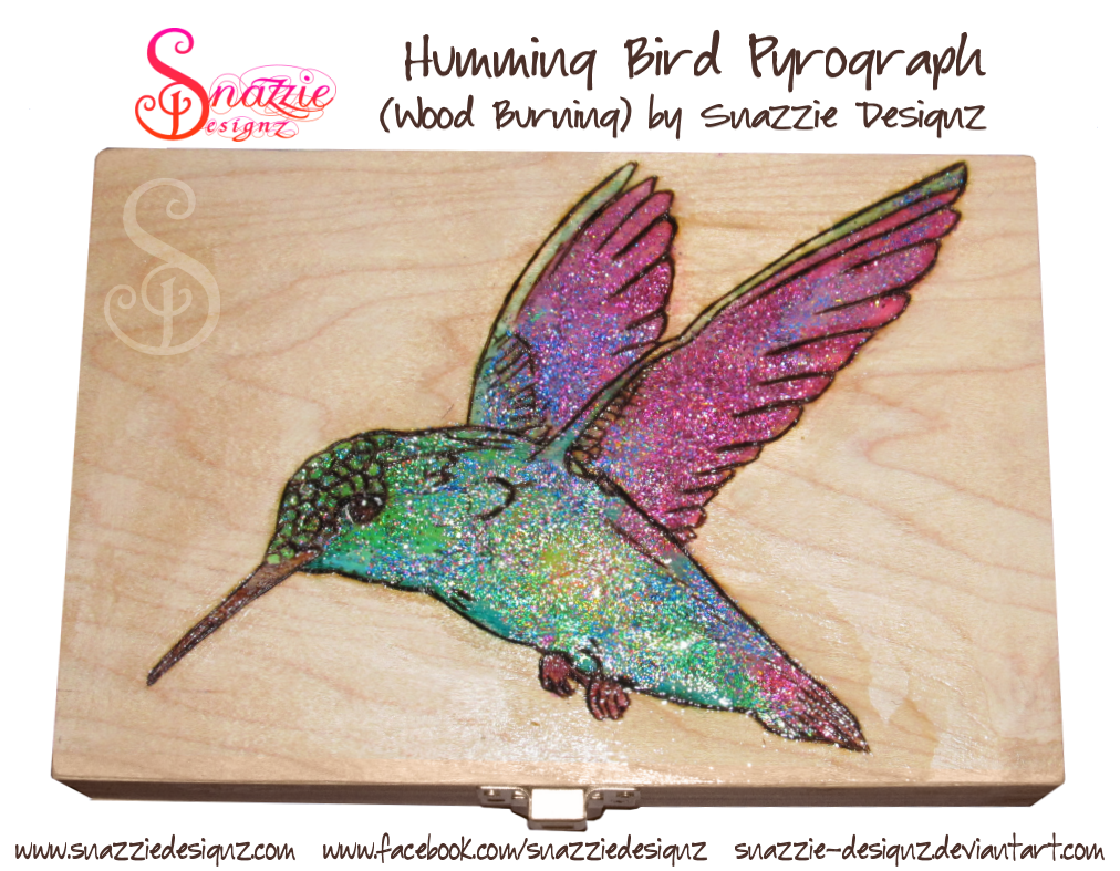 Hummingbird Pyrograph (Wood Burning) by snazzie-designz on DeviantArt