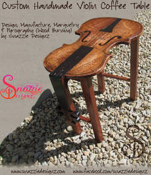 Custom Handmade Violin Coffee Table - 01