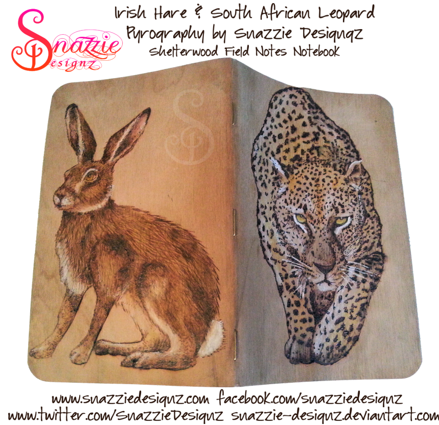 Irish Hare South African Leopard Pyrography by snazzie-designz on ...