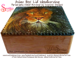 Aslan Wooden Box Lid Woodburning Pyrograph 02 by snazzie-designz