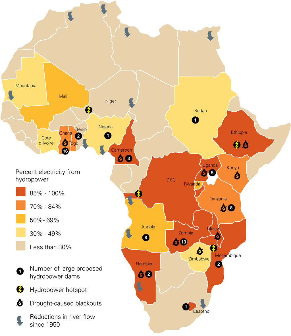 Hydropower Map of Africa