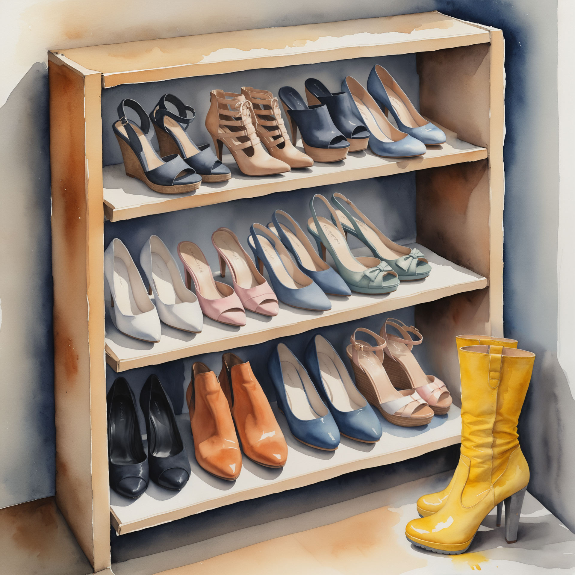 Drawing Rak Sepatu shoe rack by FrEx24Bravo on DeviantArt
