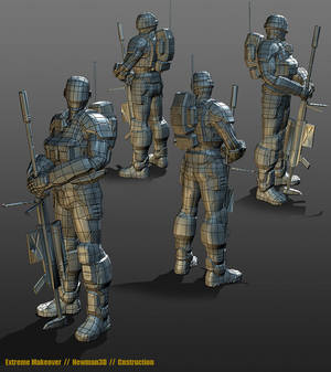 sci fi sniper wireframe