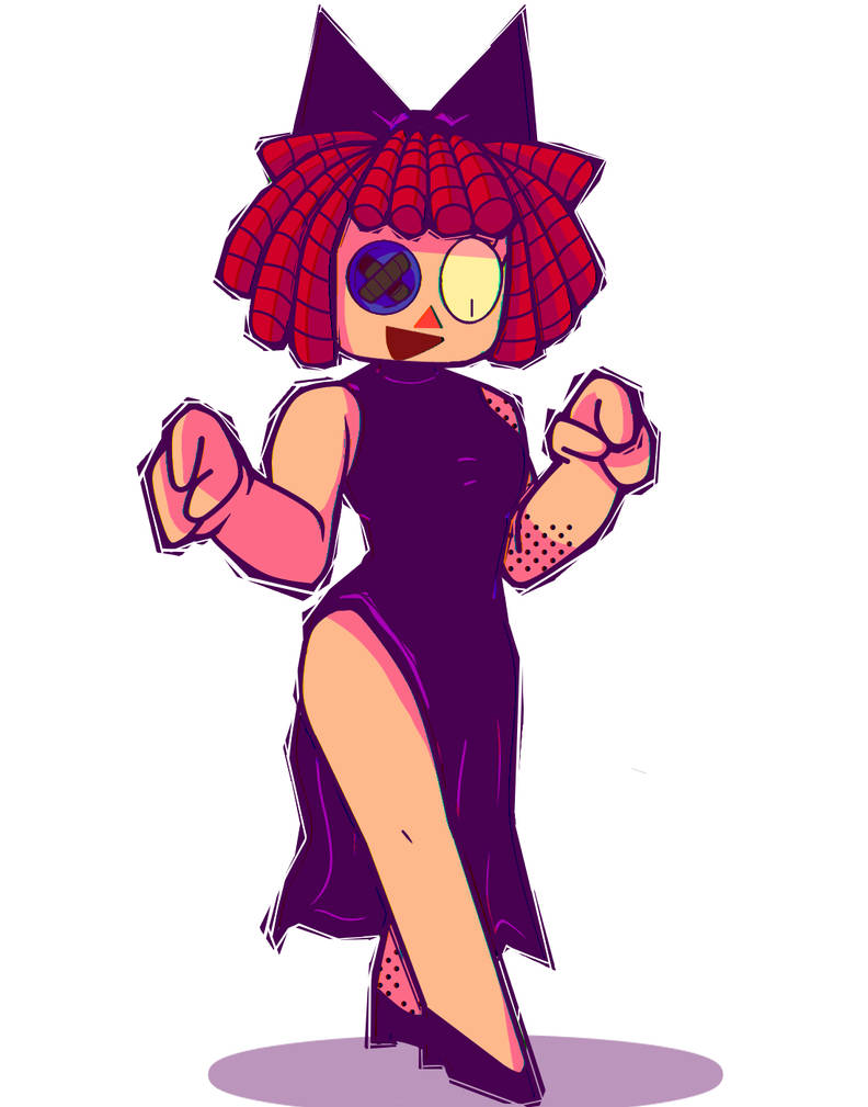 Ragatha wears a dark purple dress by TheLittleGirly23 on DeviantArt