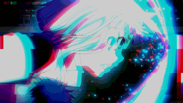 anime girl aesthetic glitch 8k ultra hd wallpaper