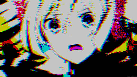 anime girl pixel glitch 8k ultra hd wallpaper
