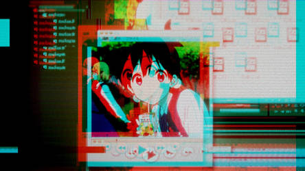 anime girl vhs glitch 8k ultra hd wallpaper