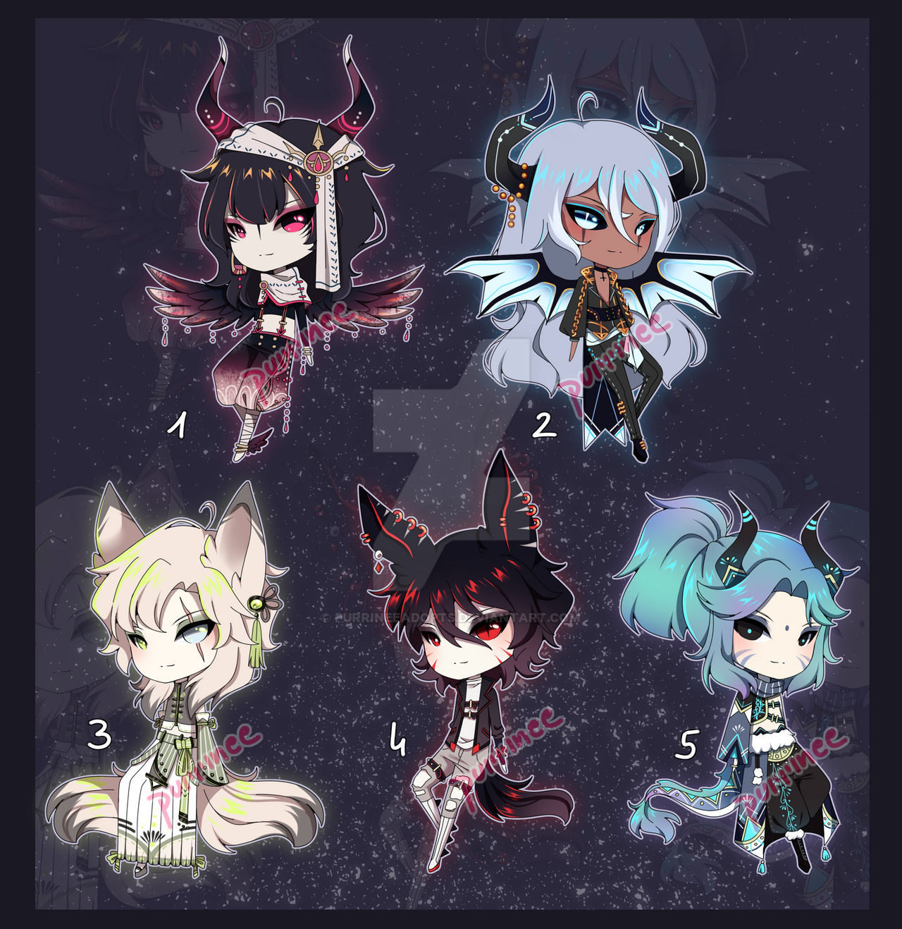 Chibi adopts CLOSED |2| by PurrineeAdopts on DeviantArt