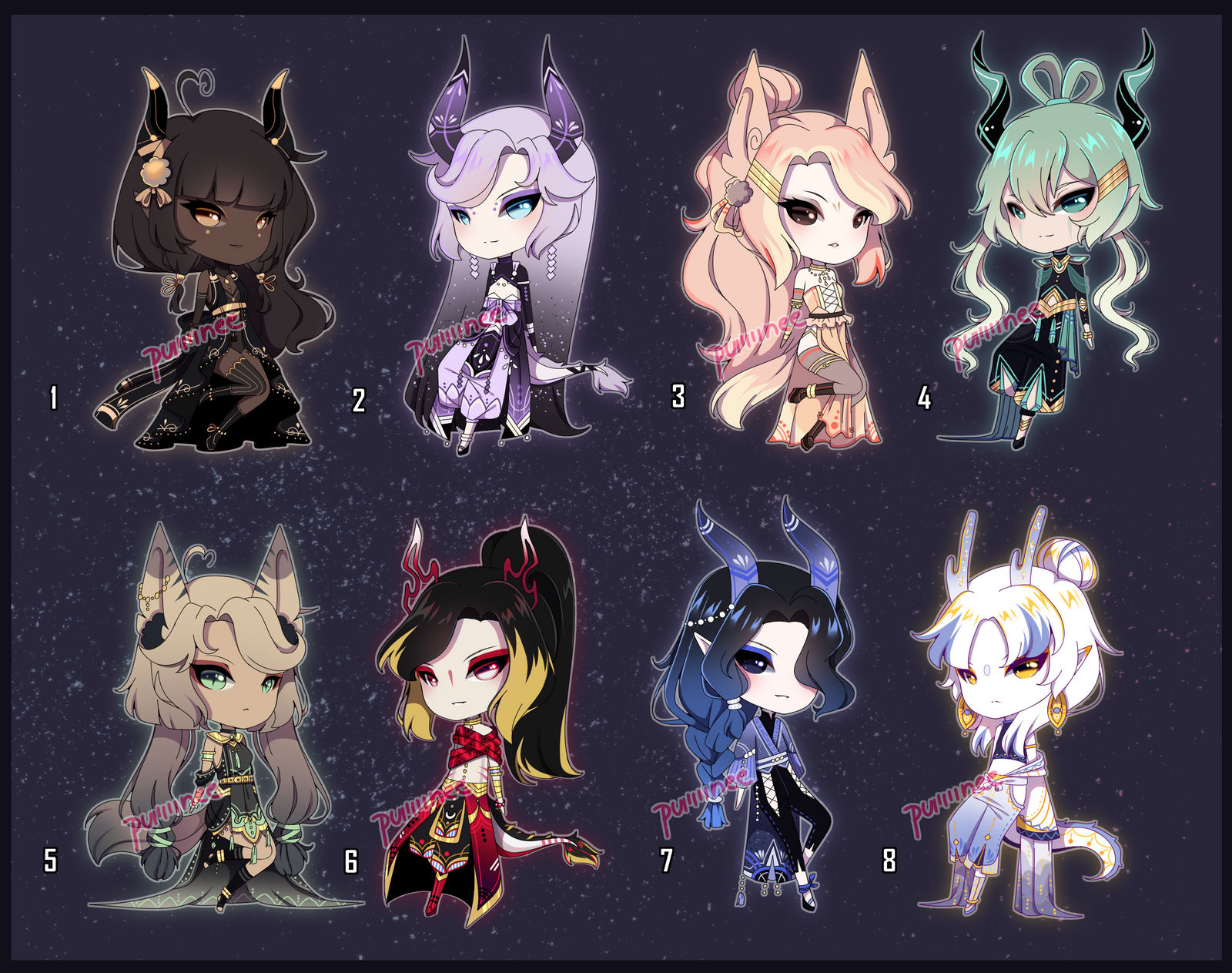 Chibi adopts OPEN |4| by PurrineeAdopts on DeviantArt