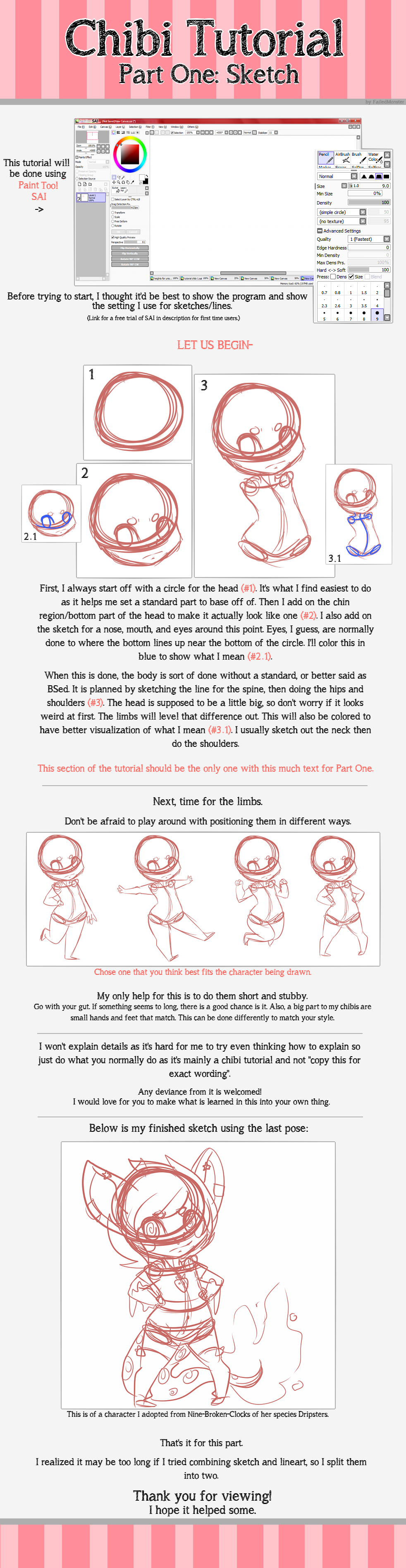 Chibi Tutorial Profile Chibi Tutorial (Part One) by FailedMonster on DeviantArt