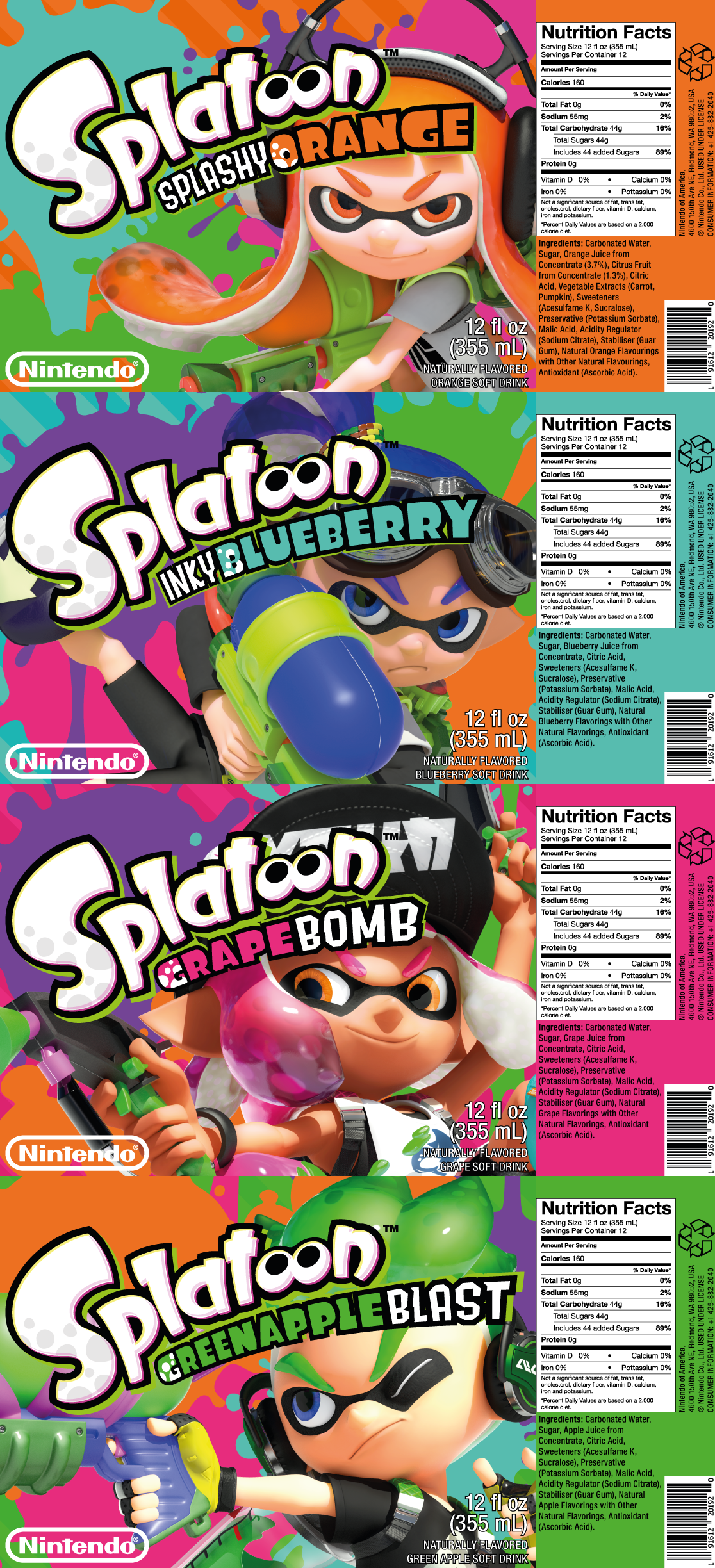 Splatoon Coke Splatoon-branded Soda Can Labeling Concept by MaxiGamer on DeviantArt