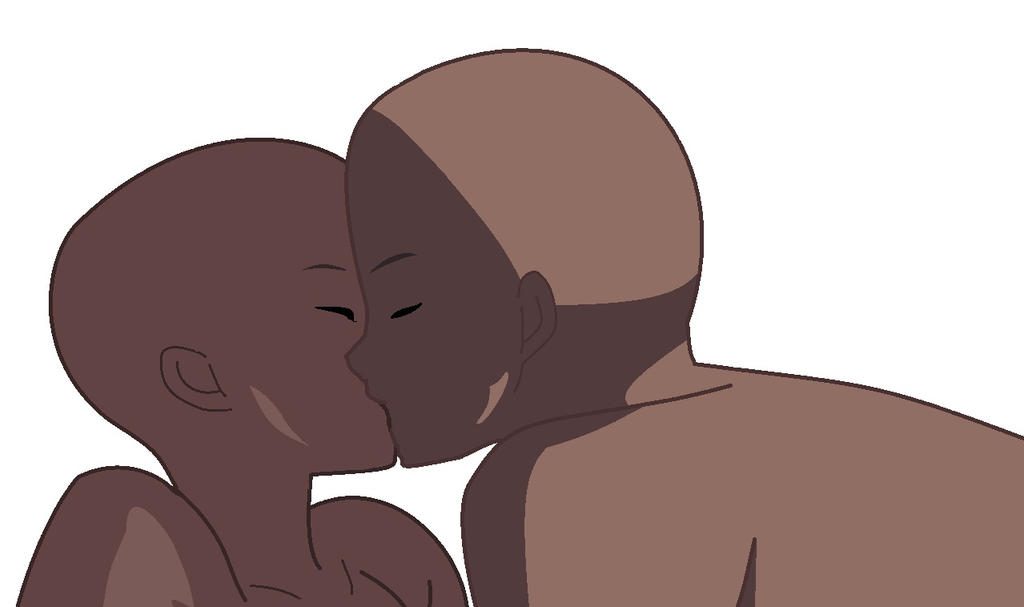 Pixilart - anime kissing base by fallenange